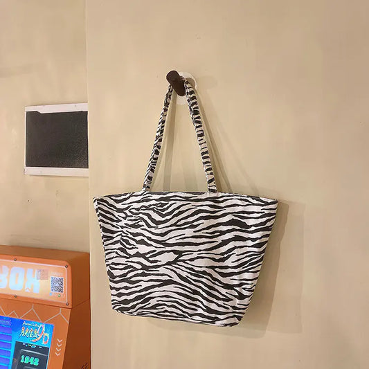 Zebra-Striped Tote Bags for Stylish Carrying